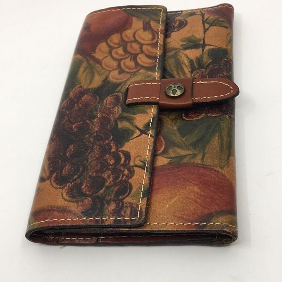 Patricia Nash floral and fruit Large Leather Wallet - Picture 4 of 16